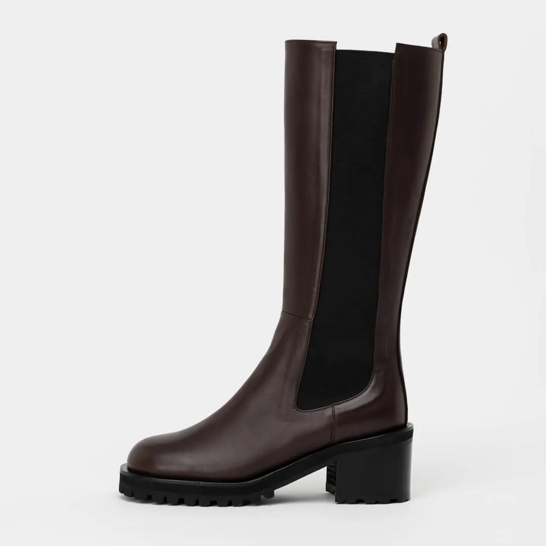 JEAGER - leather knee boots