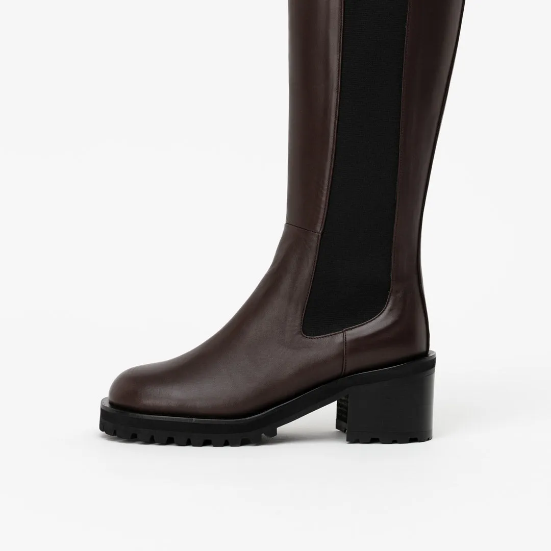 JEAGER - leather knee boots
