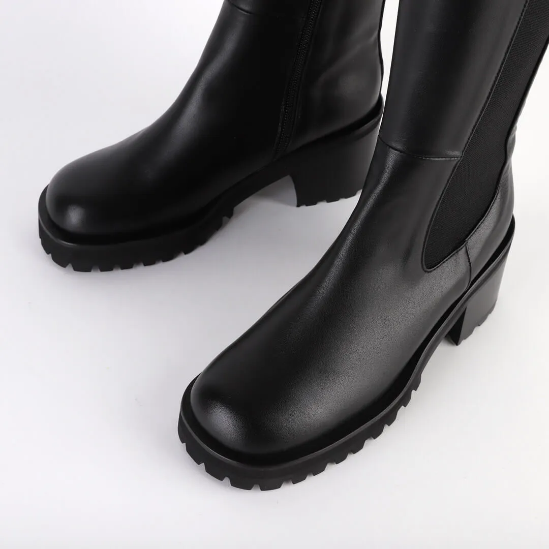 JEAGER - leather knee boots