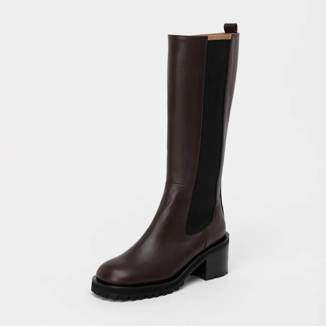 JEAGER - leather knee boots