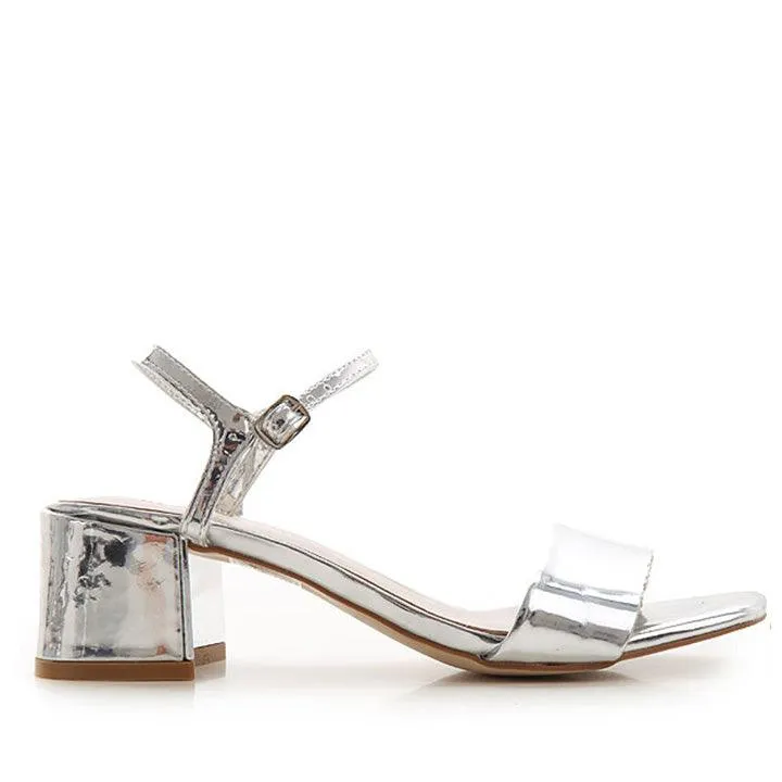 KENDALL KYLIE SIONNE SILVER SANDALS