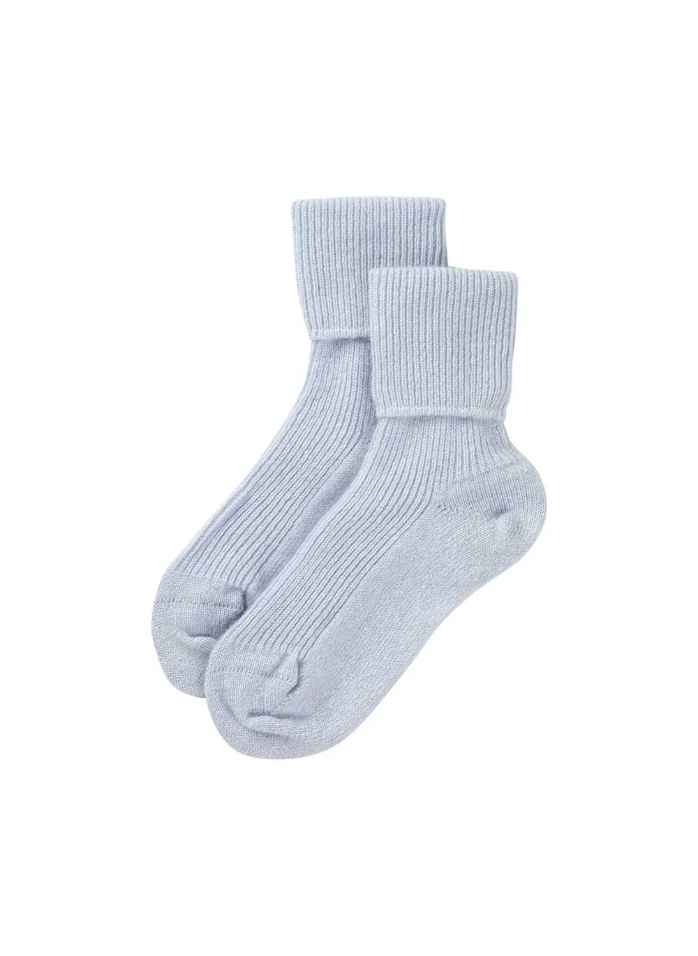 Ladies Cashmere Bed Socks - Baby Blue