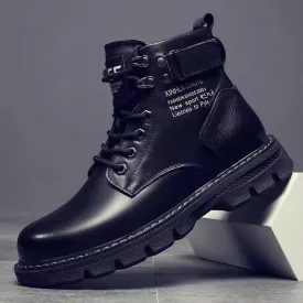 Leather Shoes High Top Fashion Boots