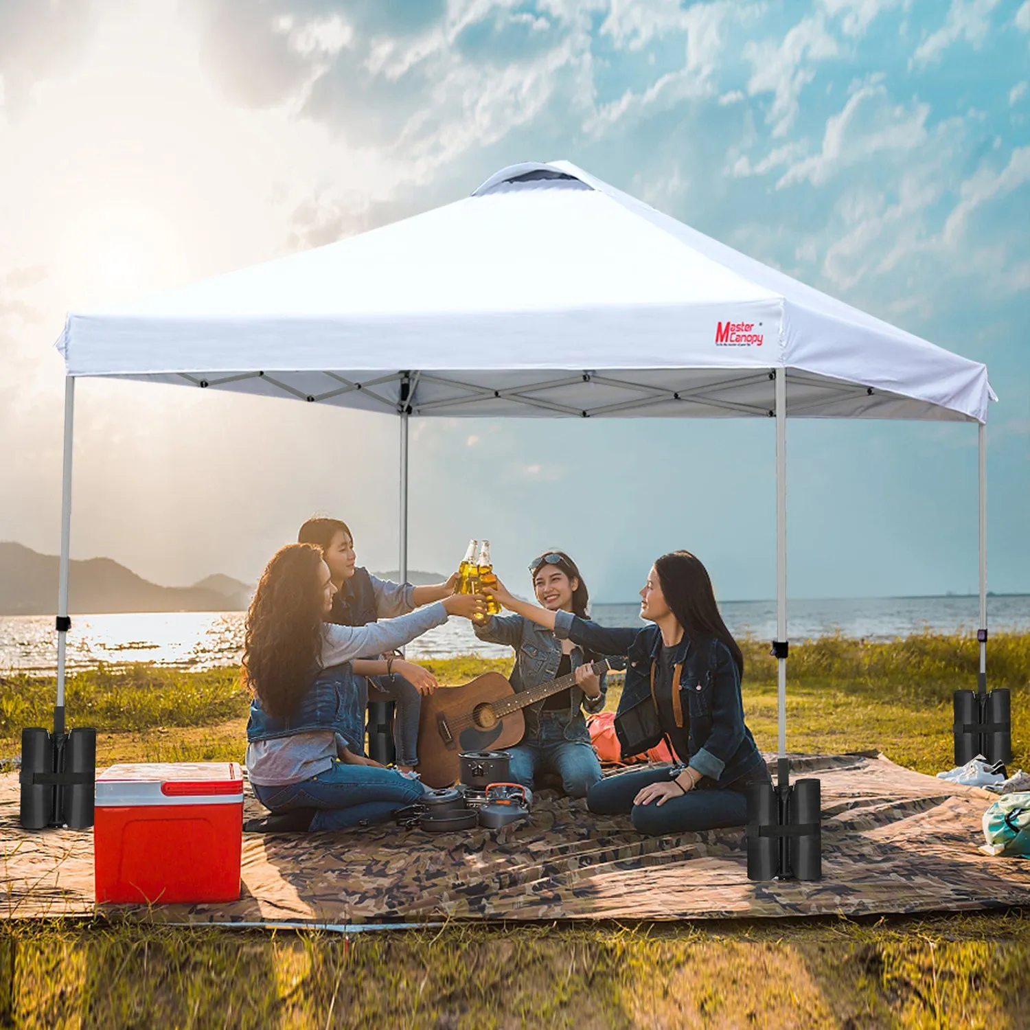 Leisure Sports Durable Ez Pop-up 10x10/12x12 Canopy Tent With Vented Top