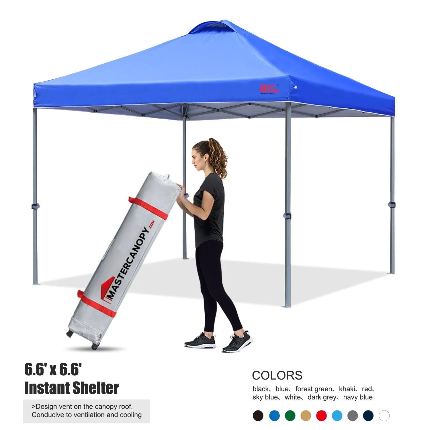 Leisure Sports Durable Ez Pop-up 10x10/12x12 Canopy Tent With Vented Top