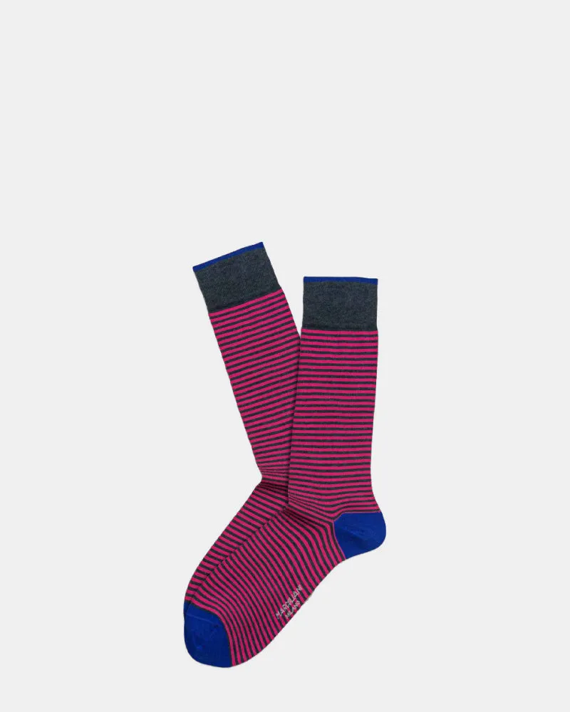 Marcoliani - Palio Stripe - Denim / Fuchsia