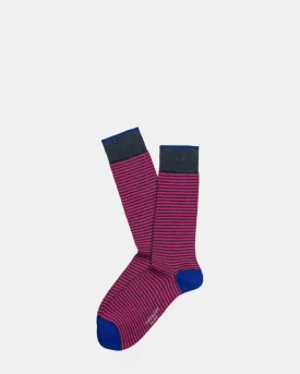 Marcoliani - Palio Stripe - Denim / Fuchsia