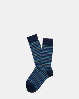 Marcoliani - Pique Micro Stripe - Navy
