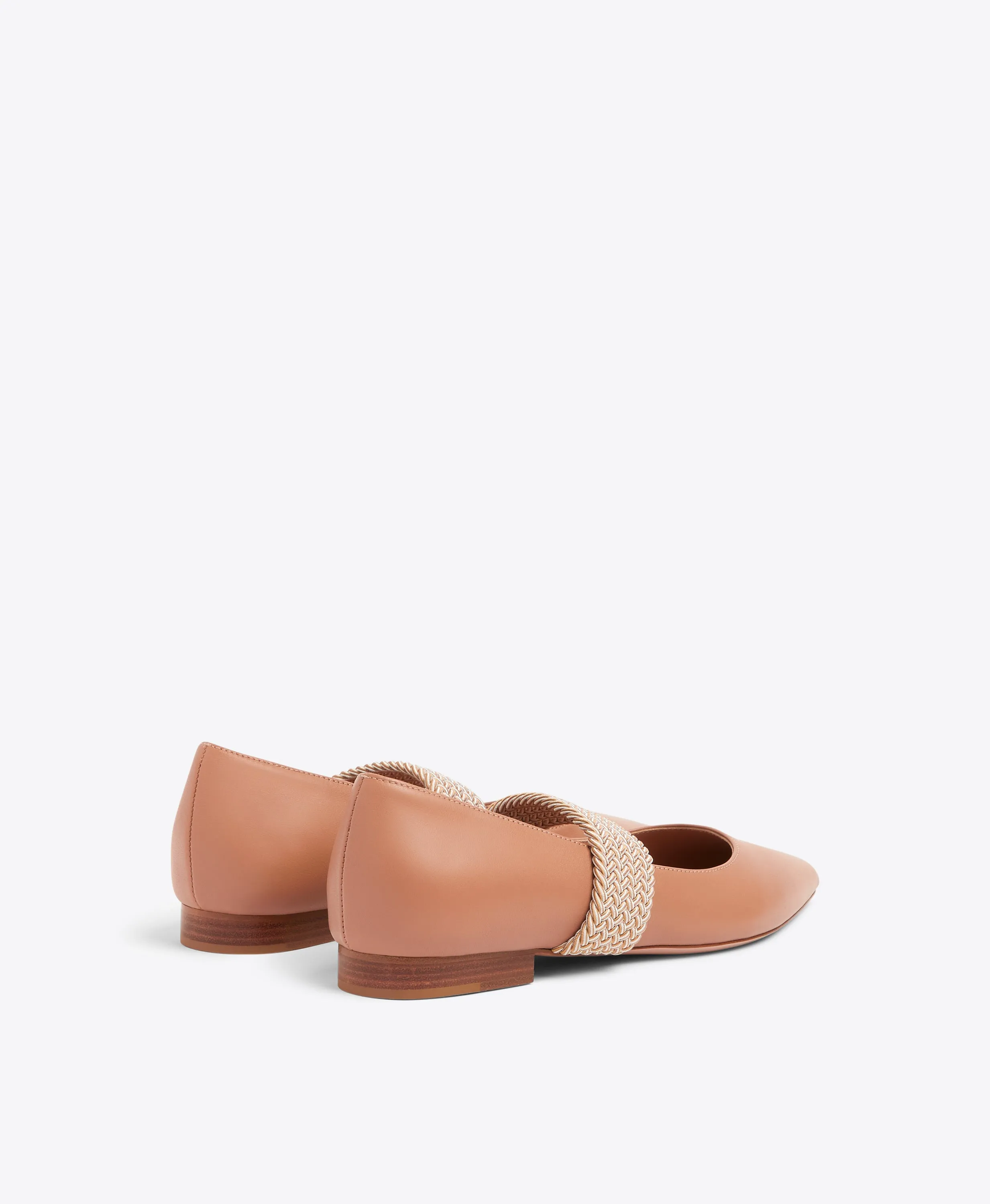Melanie Blush Leather Flat Pumps