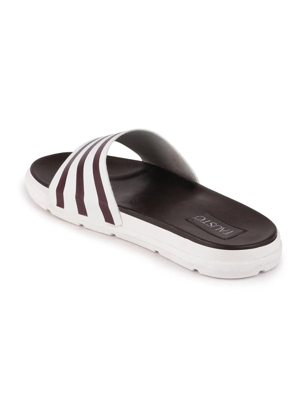 Men Brown Casual Slip-On Flip-Flops