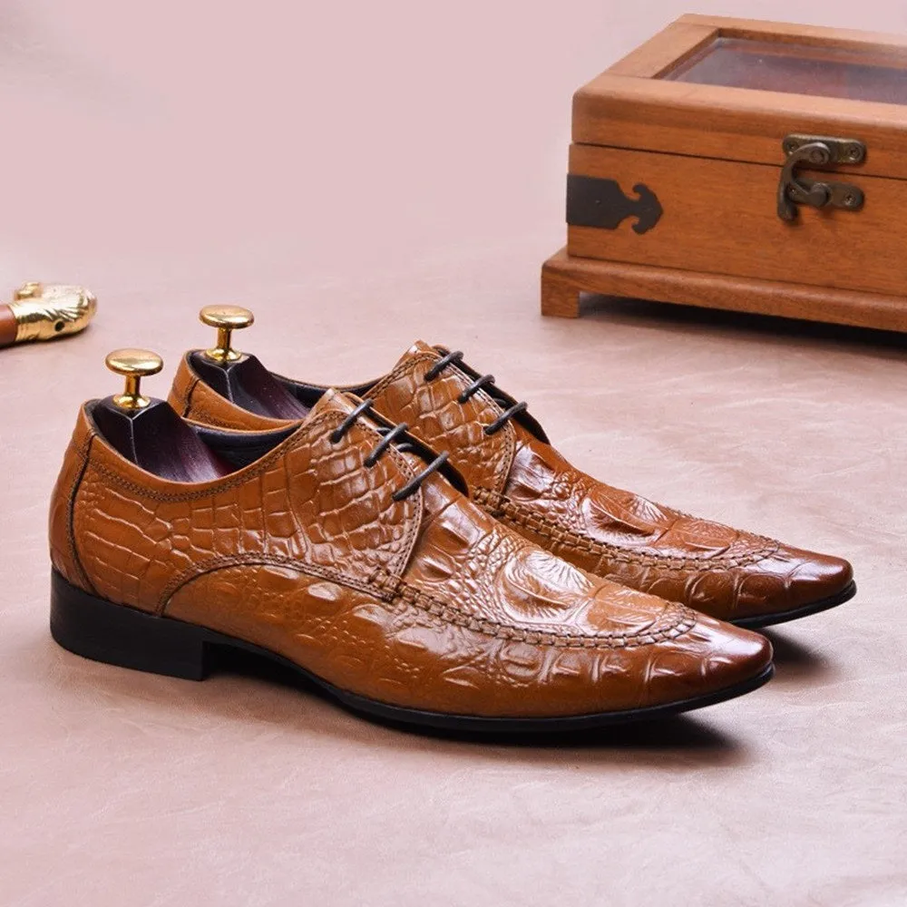Men Oxford Lace Up Dress Shoes