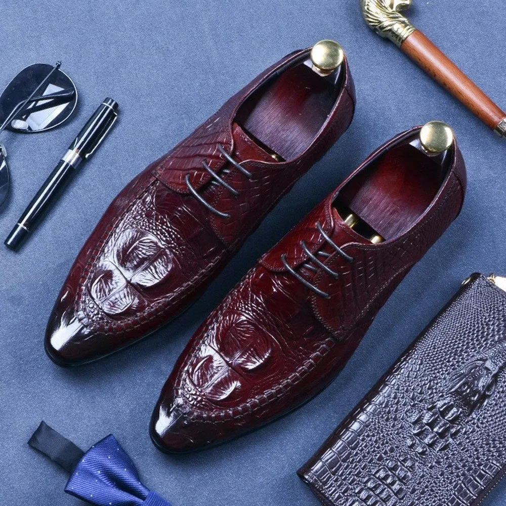 Men Oxford Lace Up Dress Shoes
