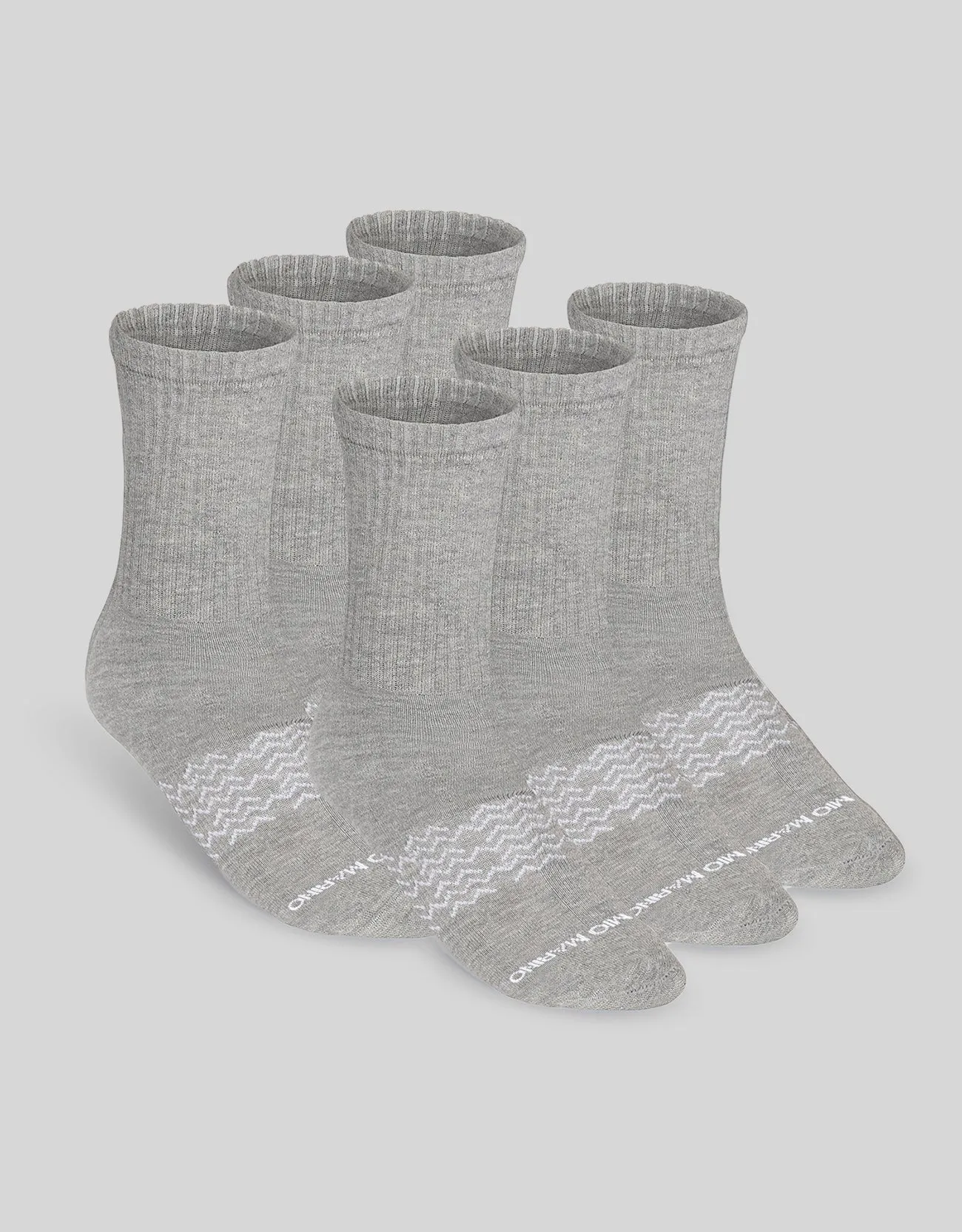 Men's Moisture Control Athletic Crew Socks - 6 pack