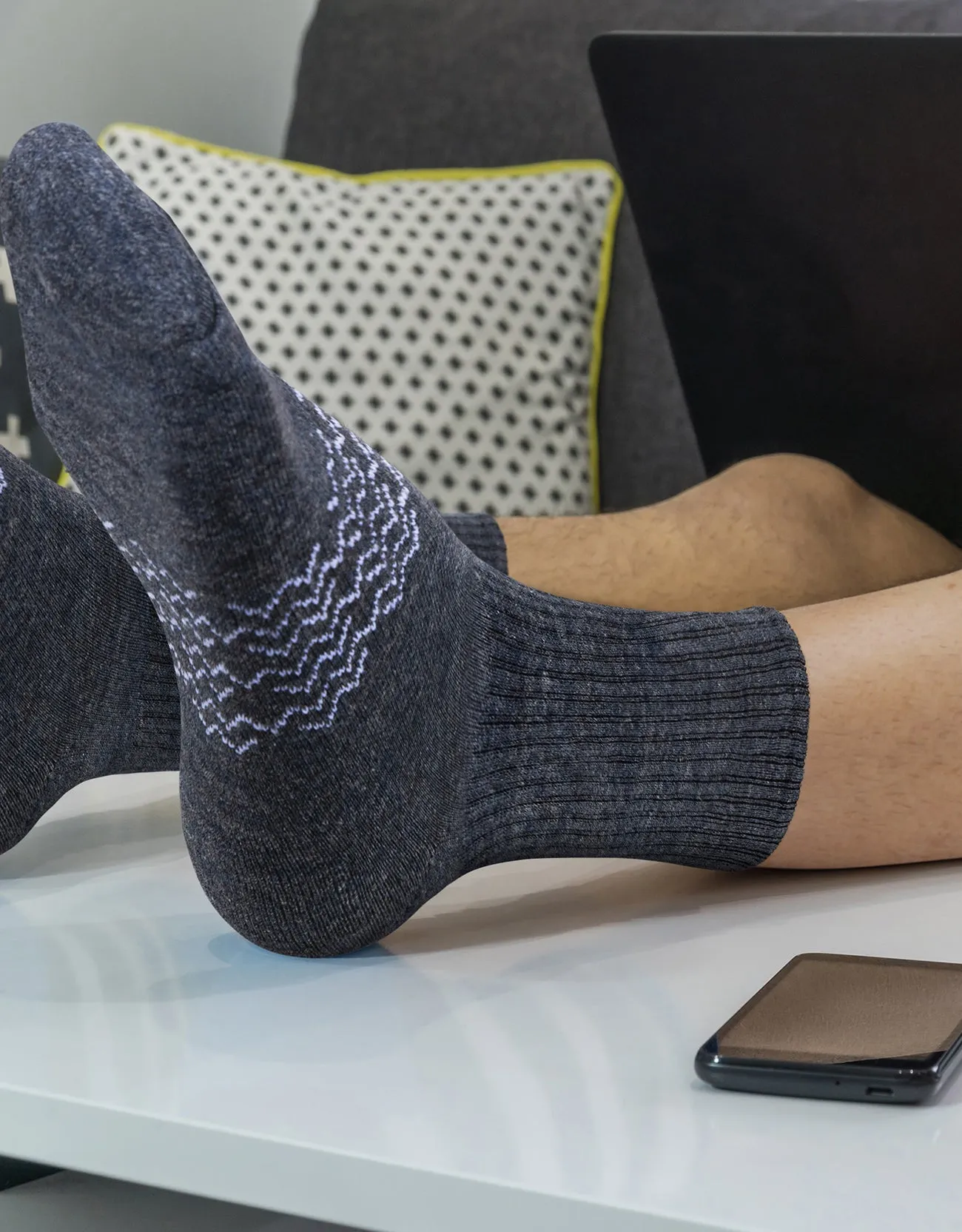 Men's Moisture Control Athletic Crew Socks - 6 pack