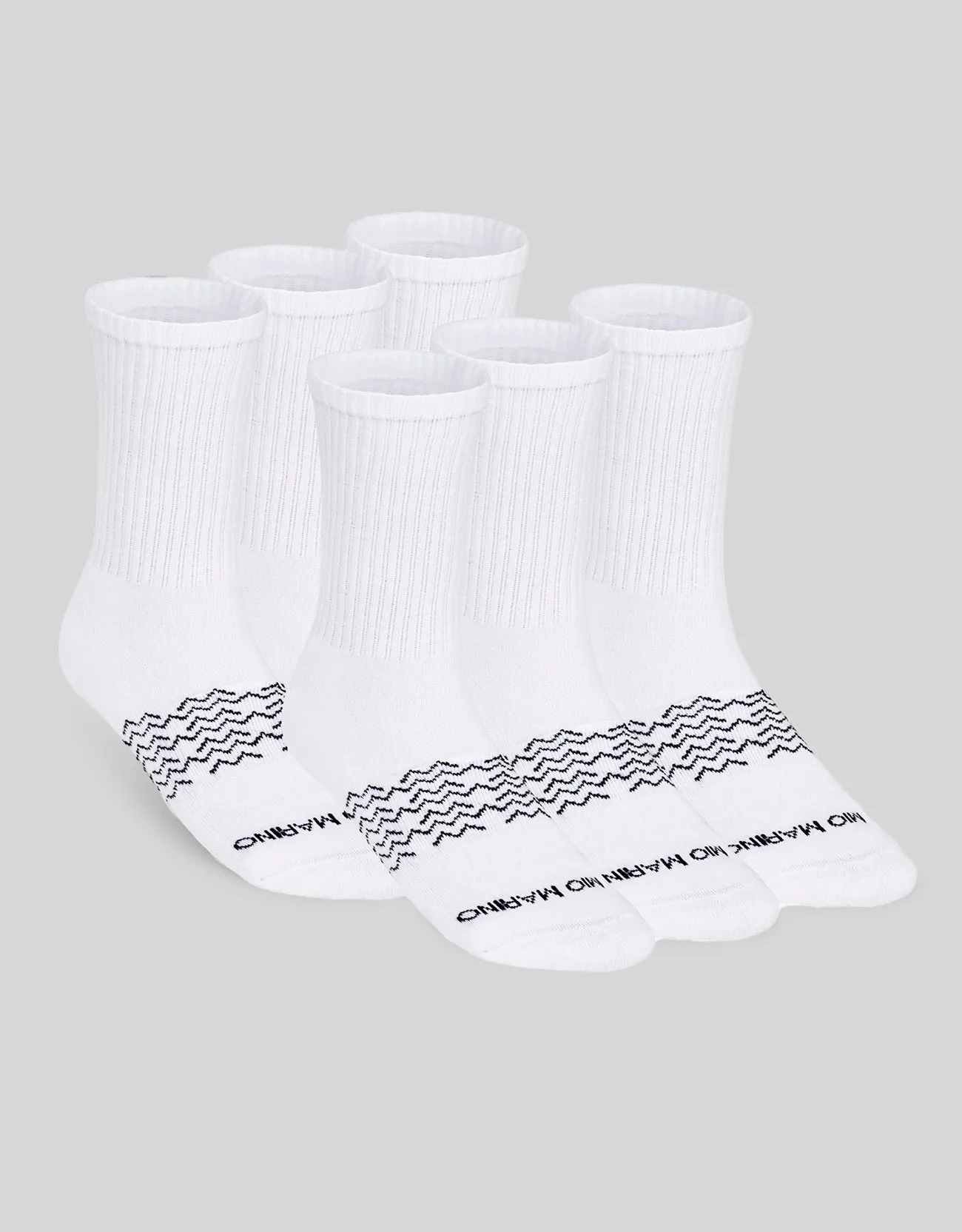 Men's Moisture Control Athletic Crew Socks - 6 pack