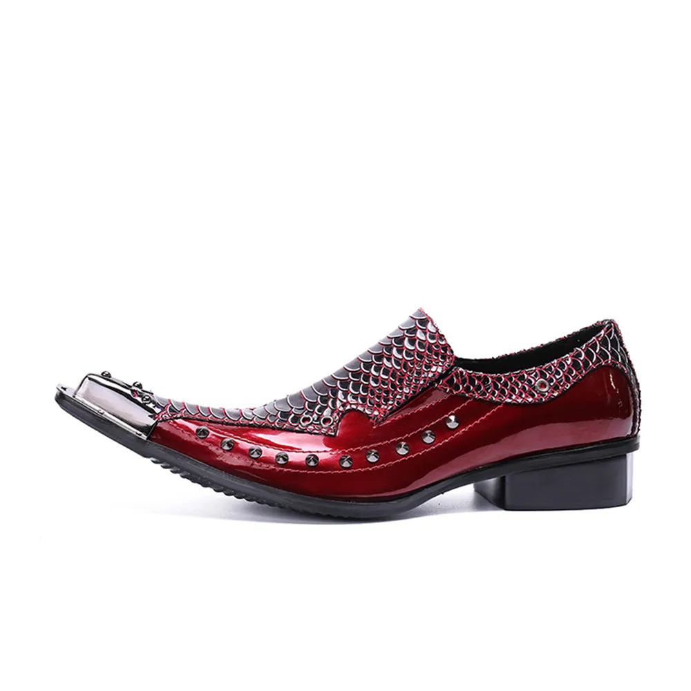 Mens Slip On Steel Toe Oxford Shoes
