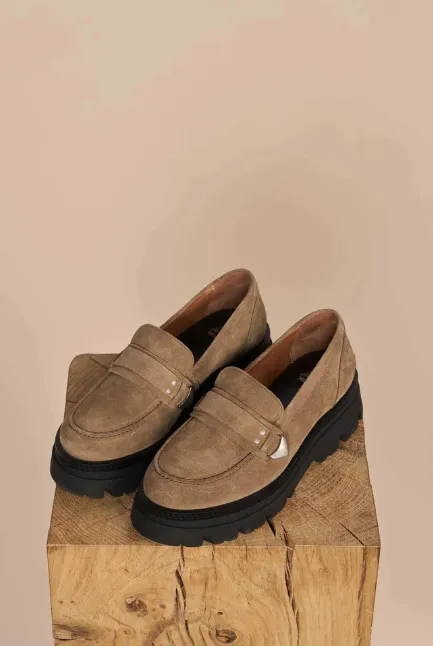 Mos Mosh - Costa Rica Suede Loafer - Beige