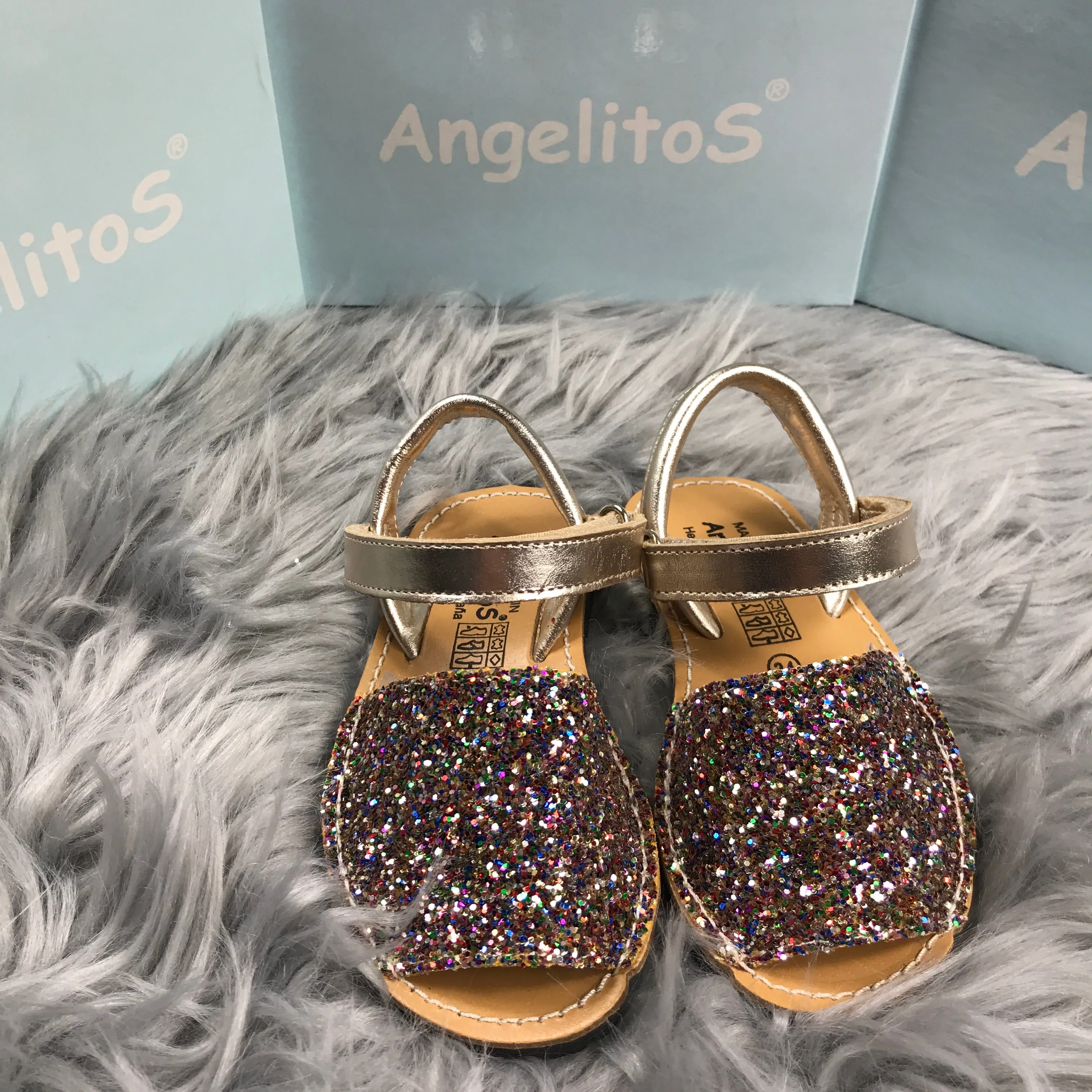 Multi Glitter Spanish Sandals