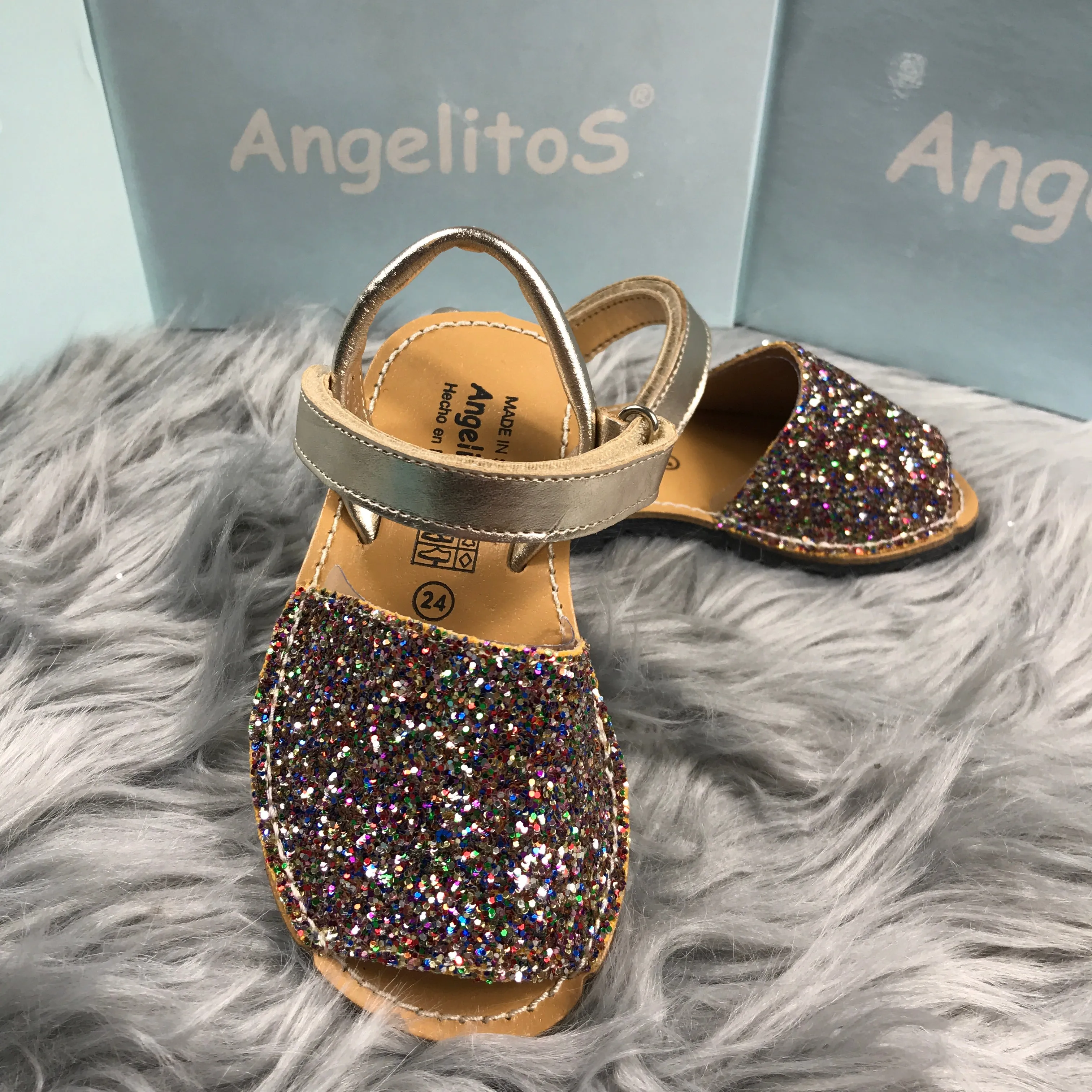 Multi Glitter Spanish Sandals