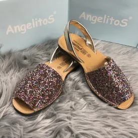 Multi Glitter Spanish Slingback Sandals Multi Glitter Spanish Slingback Sandals