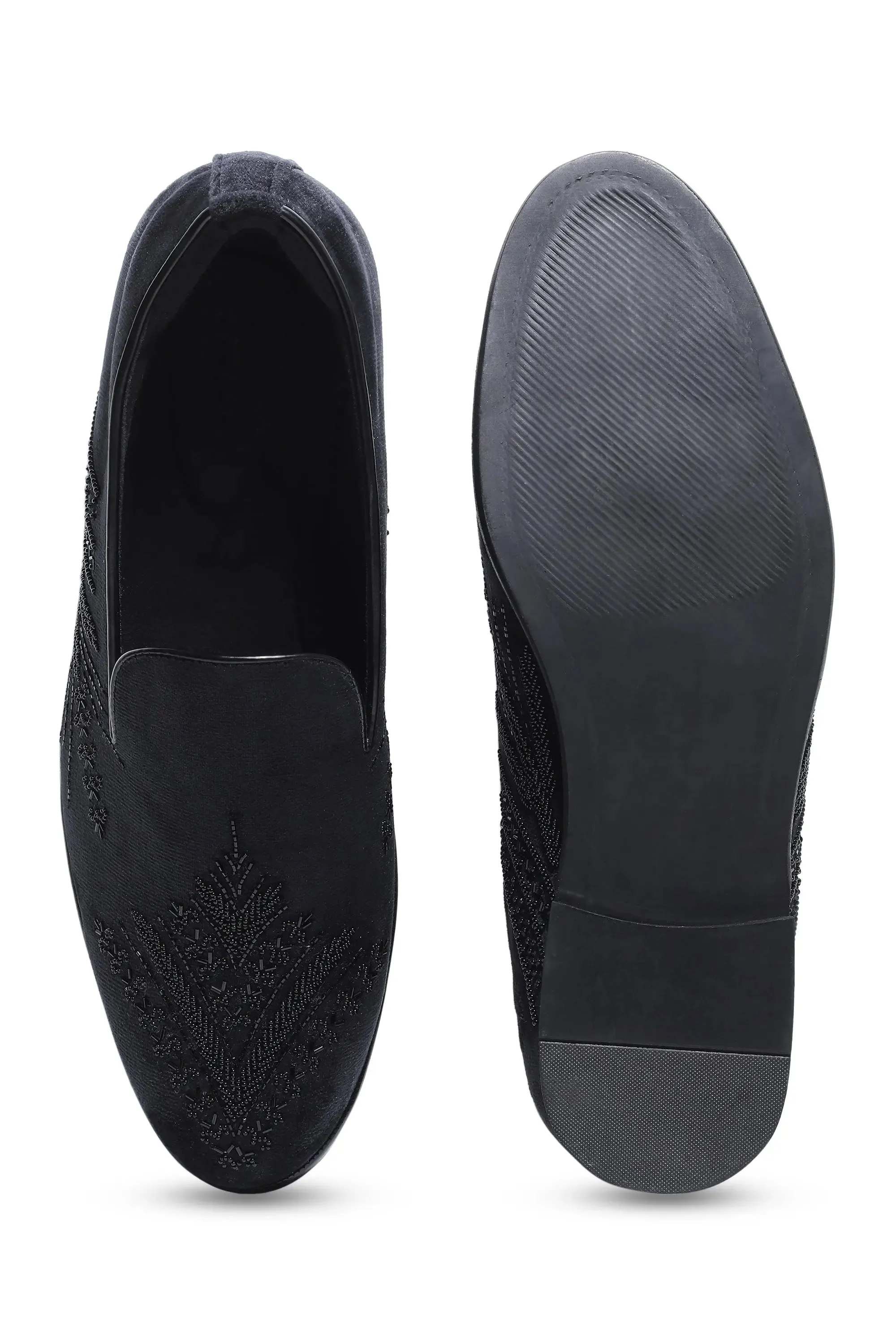 Onyx Elegance Velvet Slip-Ons