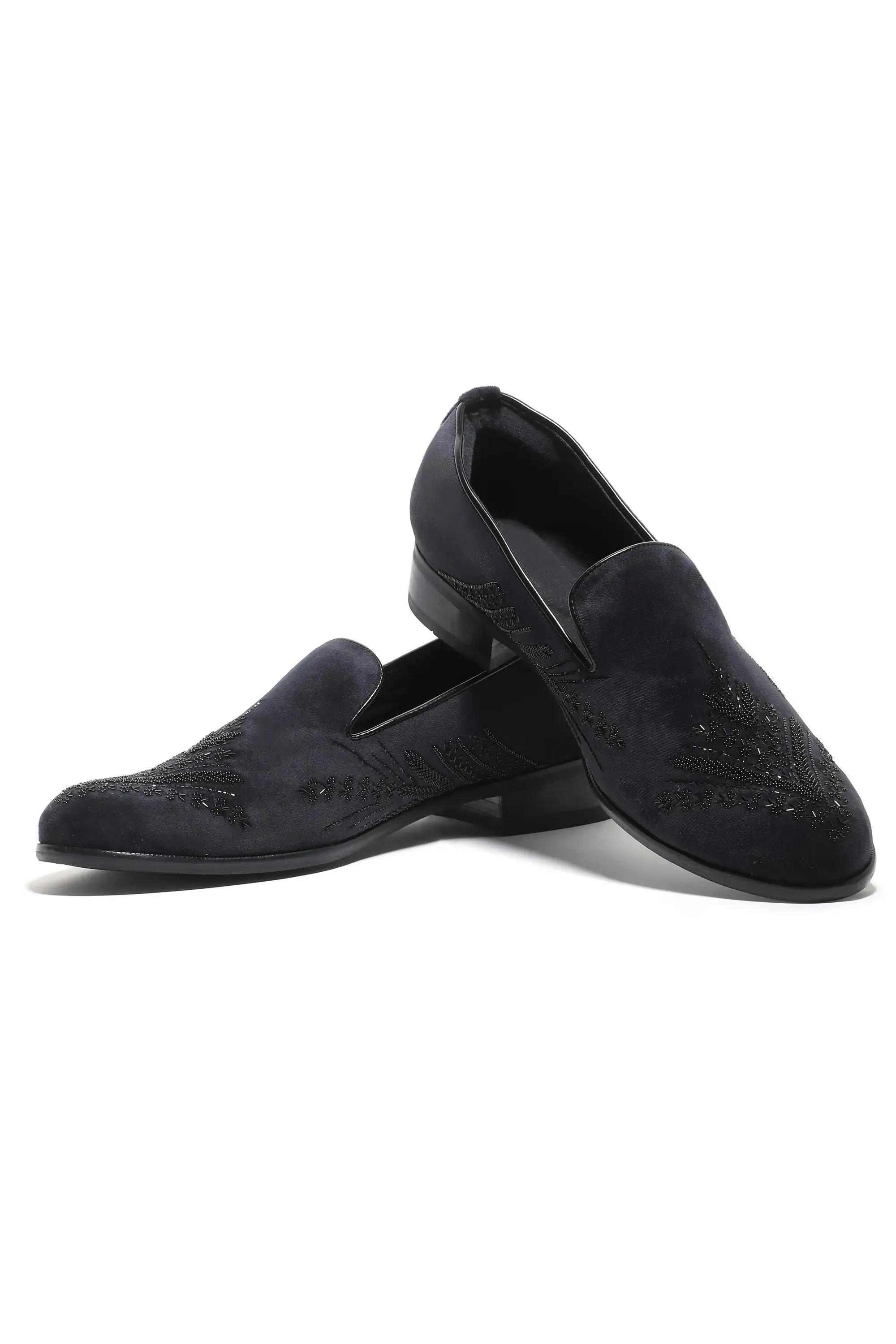 Onyx Elegance Velvet Slip-Ons