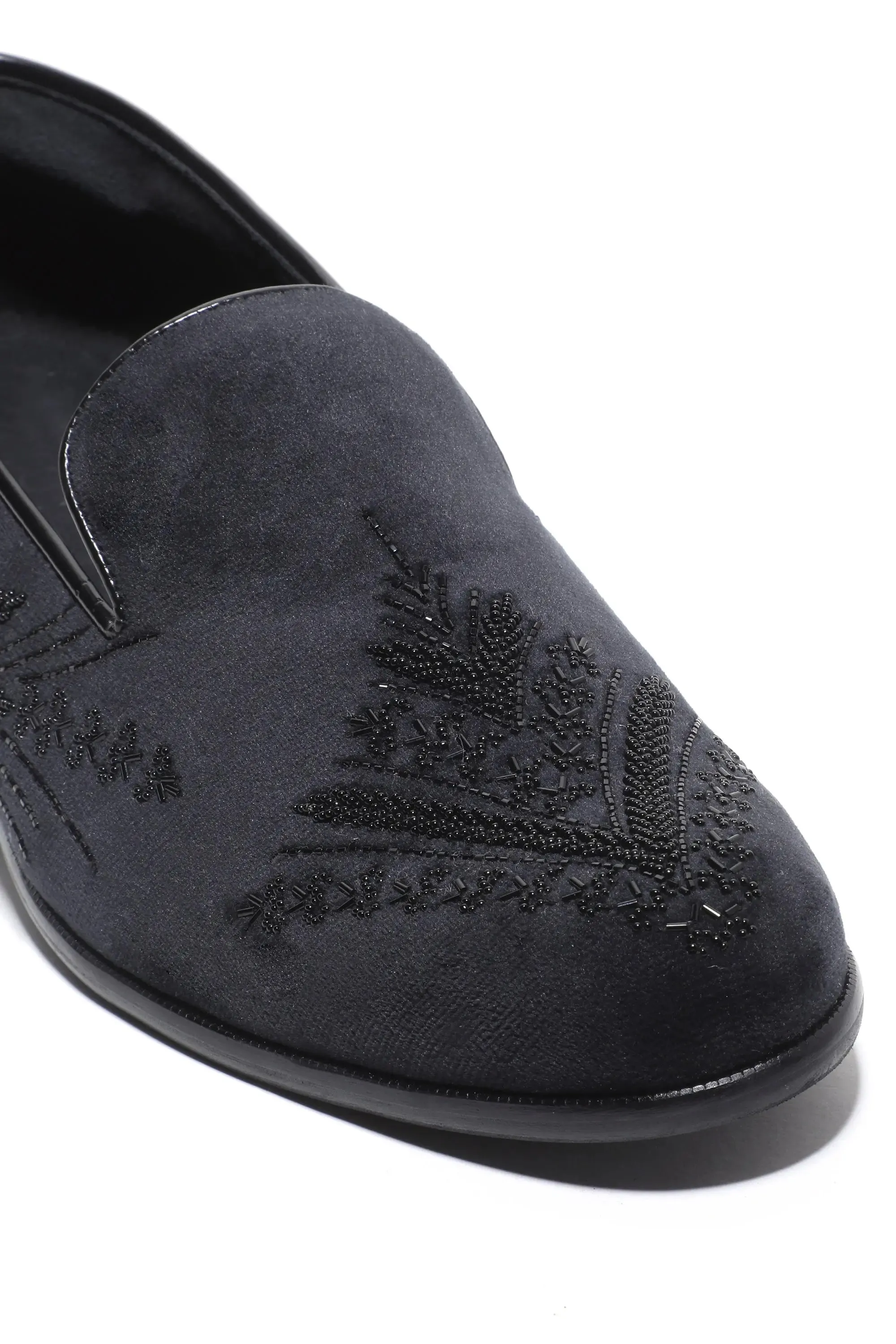 Onyx Elegance Velvet Slip-Ons