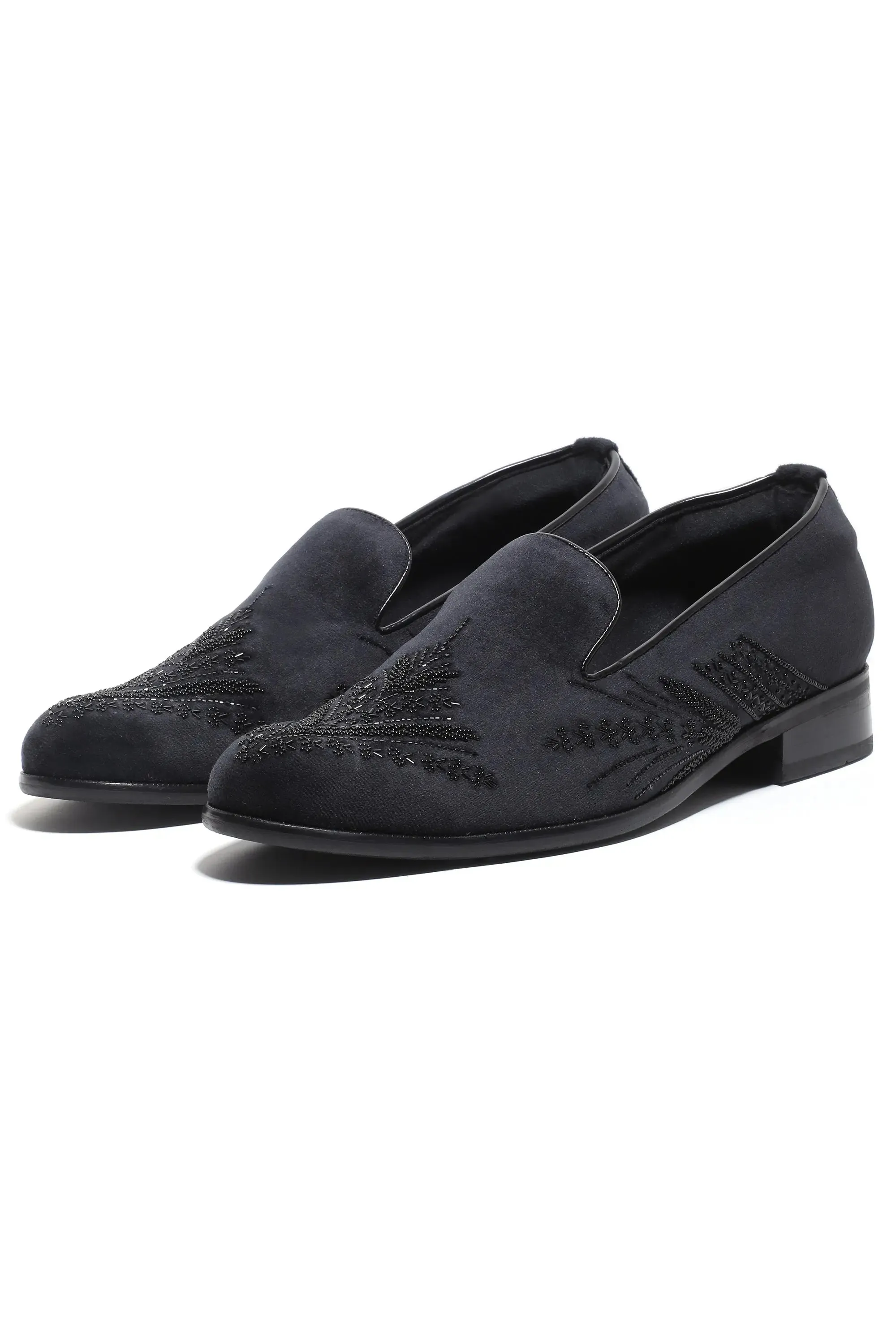 Onyx Elegance Velvet Slip-Ons
