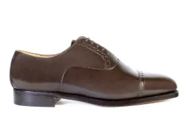 OXFORD SEMI.FULL BROGUE WITH TOE CAP IN FULL GRAIN LEATHER AND SUEDE LEATHER