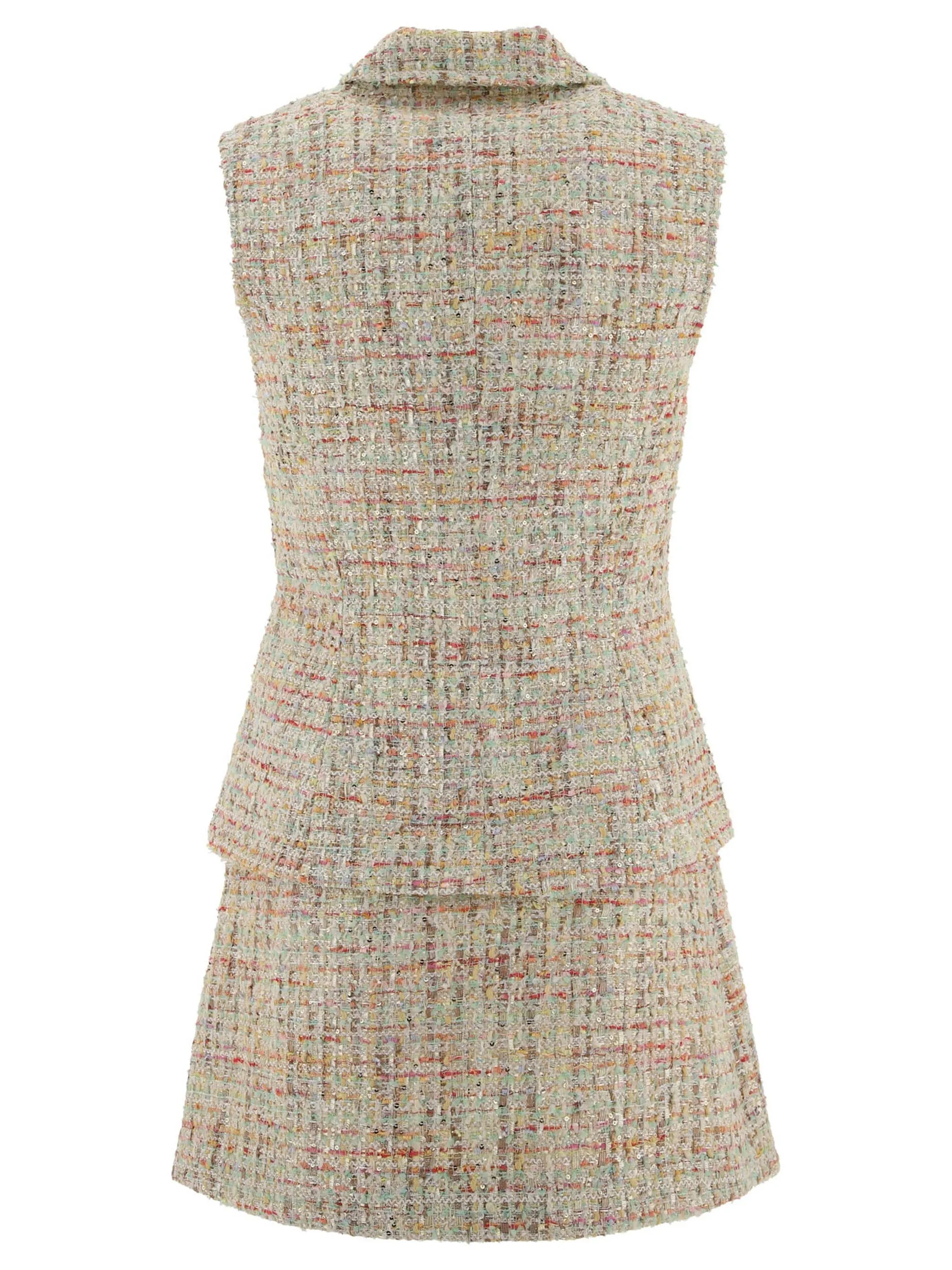 Pastel Boucle Tailored Mini Dress