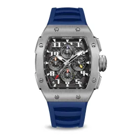 Racing | GT Chrono 2.0-Silvery Watch (Blue Strap)