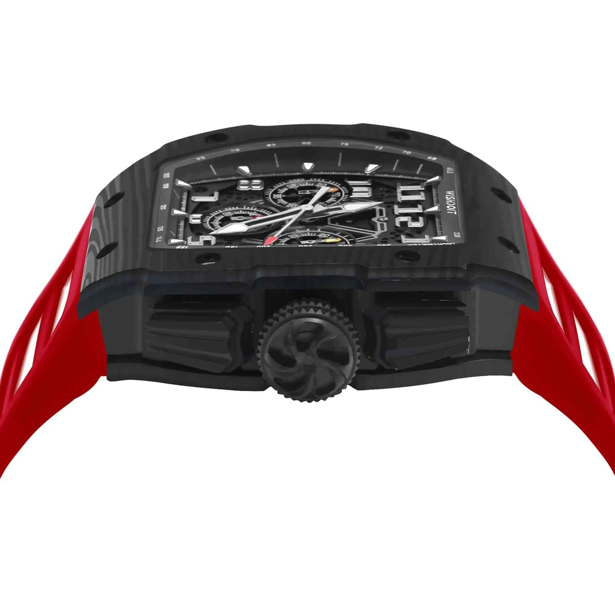 Racing | GT Chrono-Black Watch (Red Strap)