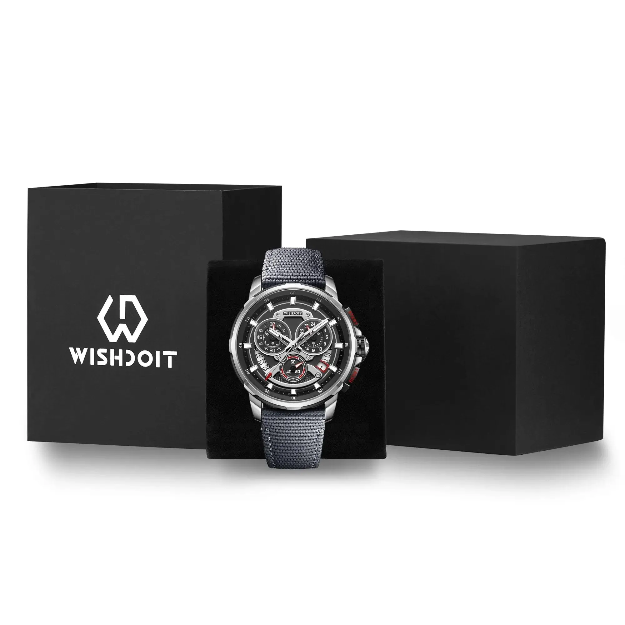 Racing | GT40 Chrono-Silvery Watch (Grey Strap)