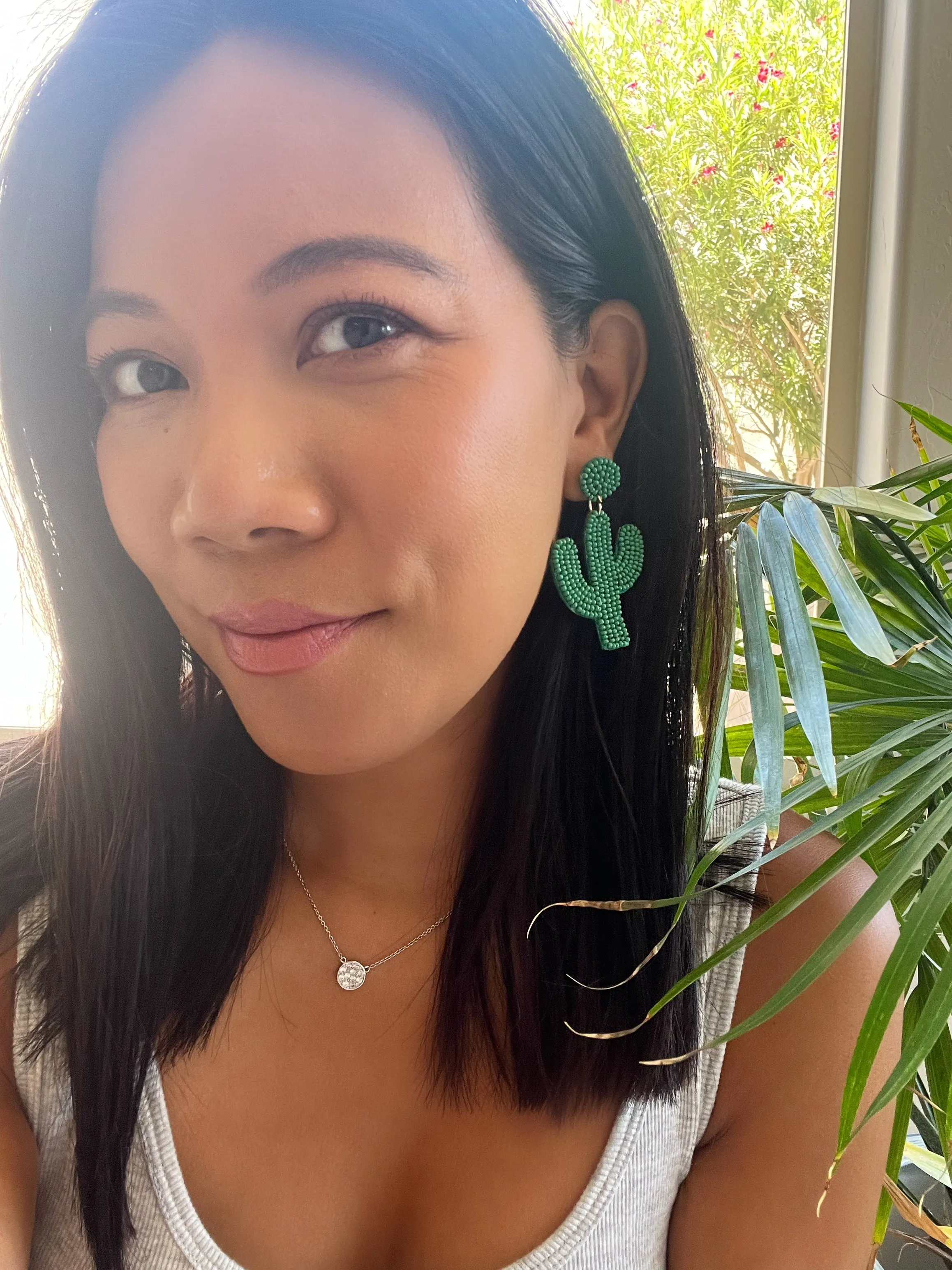 Restock! Tubac Beaded Cactus Statement Earrings
