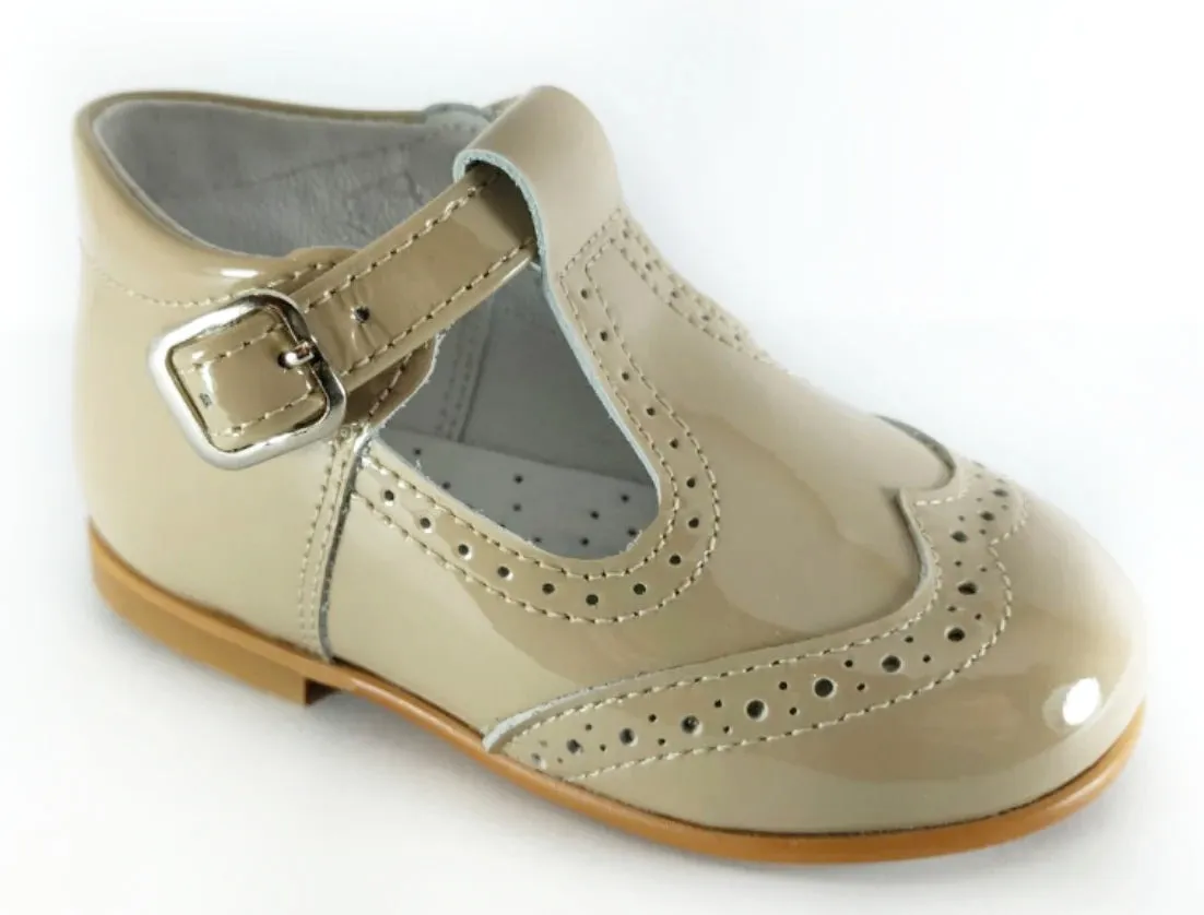 Shawn & Jeffery Baby Patent Tan Hightop T-Strap