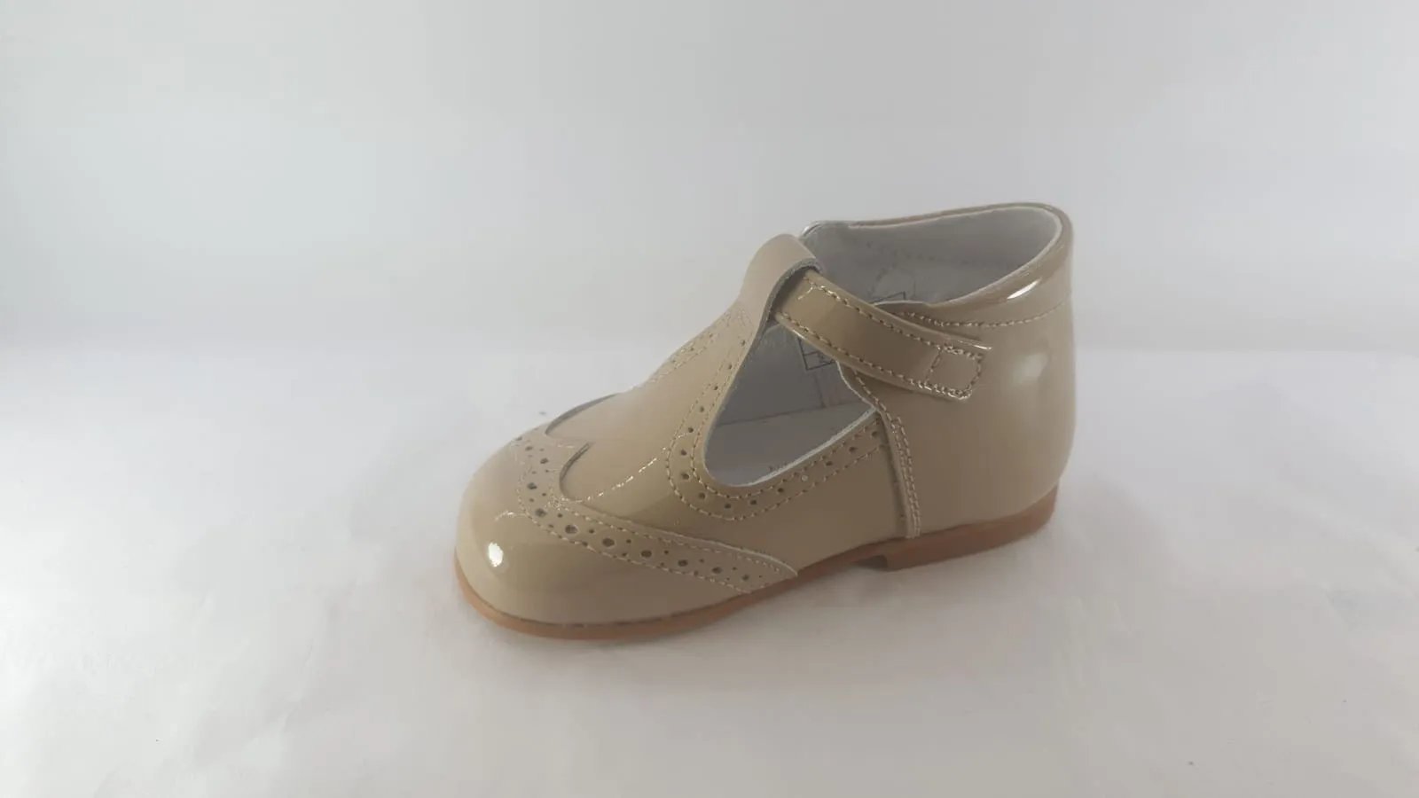 Shawn & Jeffery Baby Patent Tan Hightop T-Strap