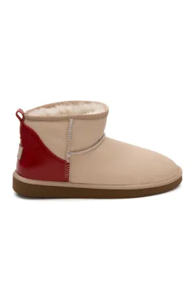 Sheepskin Women's Mini Boots 191136 Red