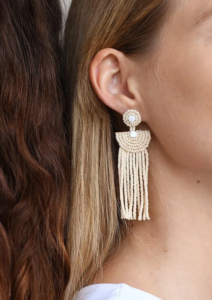 Small Kifungo Tassel Earrings - PINK