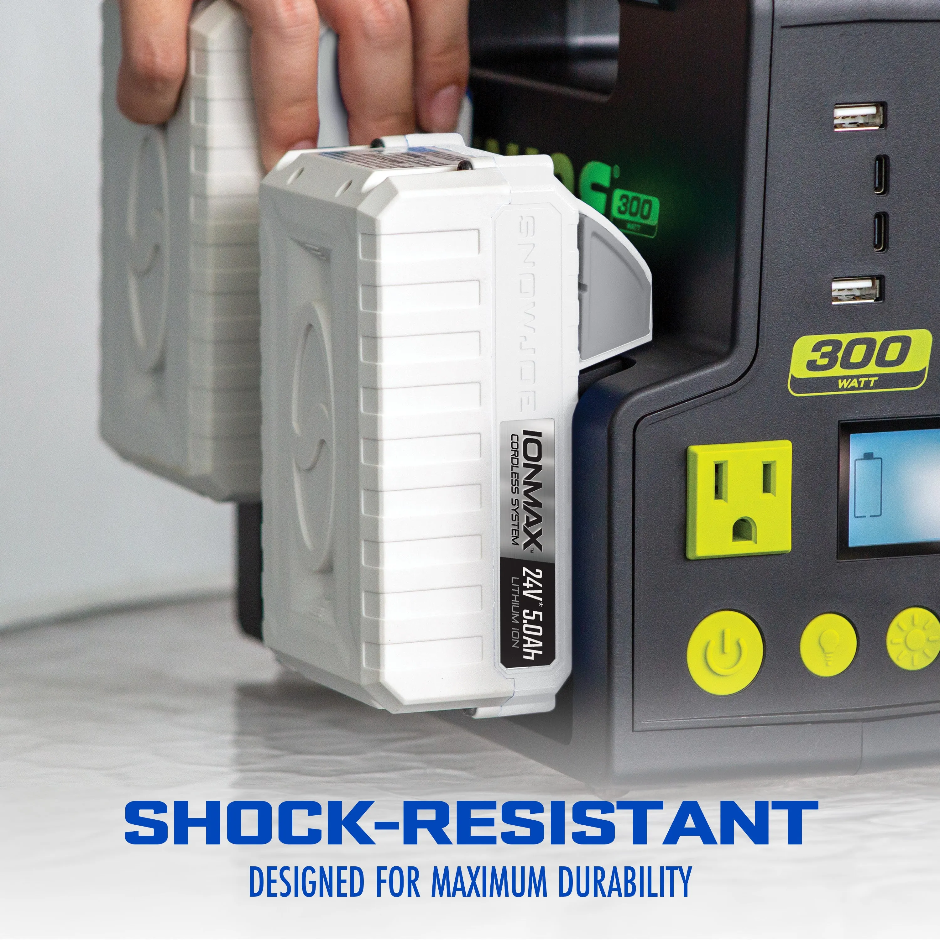 Snow Joe   Sun Joe 24V-5AMP-SK2D CERTIFIED AUTHENTIC 24-Volt* Starter Kit | W/ 2 x 5.0-Ah Batteries   Dual Port Charger