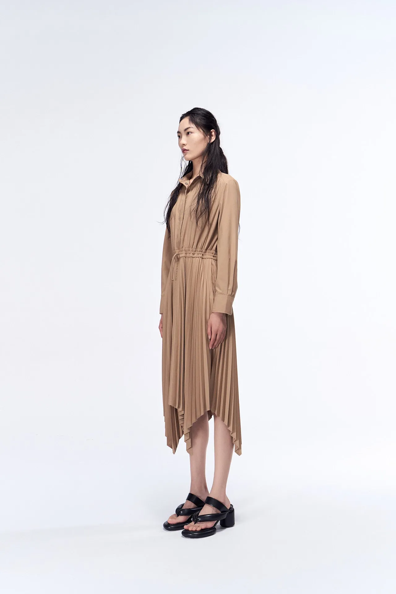So Chic Long-Sleeve Shirt Dress