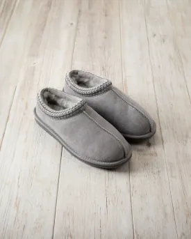 Suede Sheepskin Short Boot Slippers - Grey Suede Sheepskin Short Boot Slippers - Grey