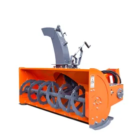 TMG Industrial 72” Skid Steer Snow Blower, 45-75 HP Loader Required, 24” Diameter Impeller, 360° Motor Driven Snow Chute, TMG-SSB72