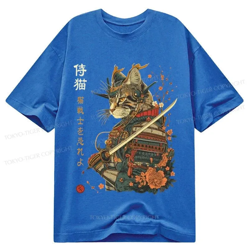 Tokyo-Tiger Cat Samurai Japanese Art Classic T-Shirt