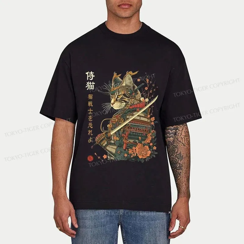Tokyo-Tiger Cat Samurai Japanese Art Classic T-Shirt