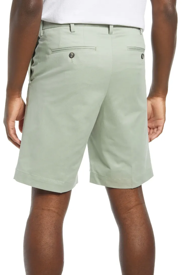 Vintage 1946 Stretch Twill Short<br>Sage<br>Flat Front<br>Regular Rise
