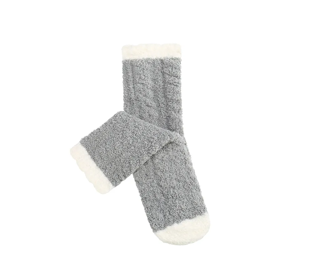 Women Crew Fluffy Socks Five Pairs