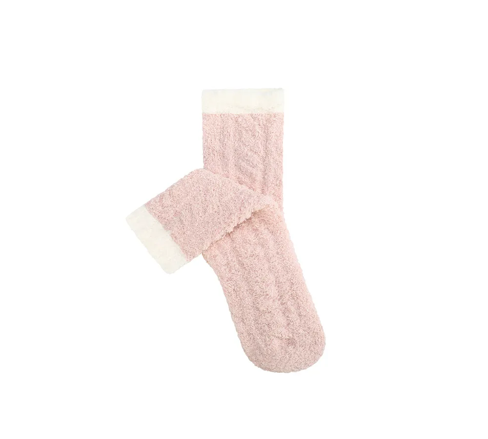 Women Crew Fluffy Socks Five Pairs