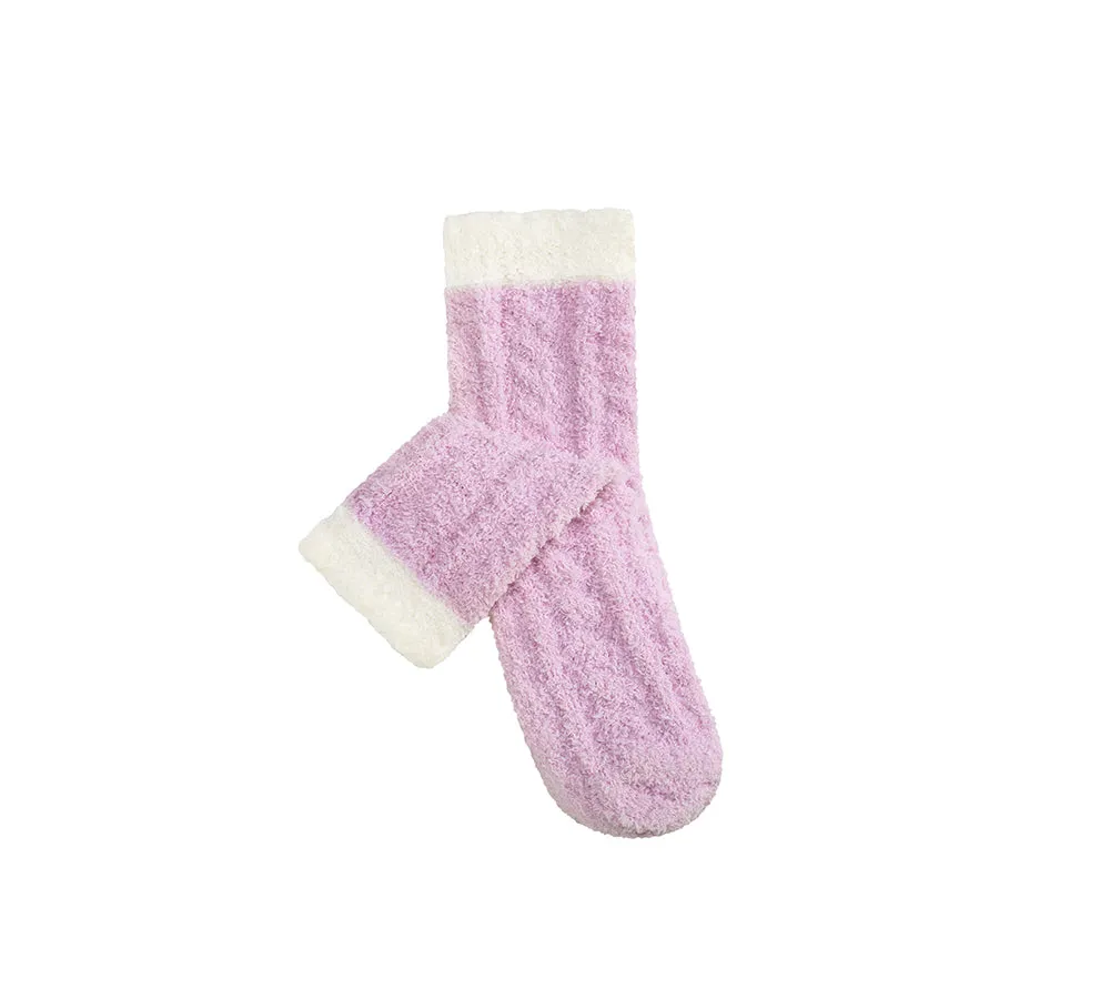 Women Crew Fluffy Socks Five Pairs