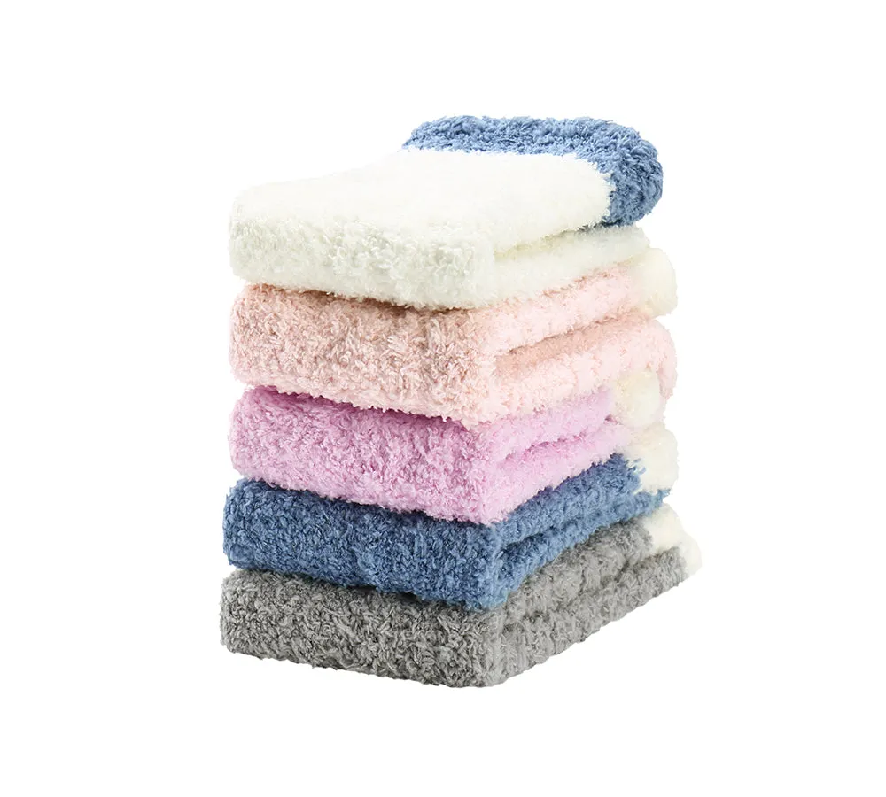 Women Crew Fluffy Socks Five Pairs