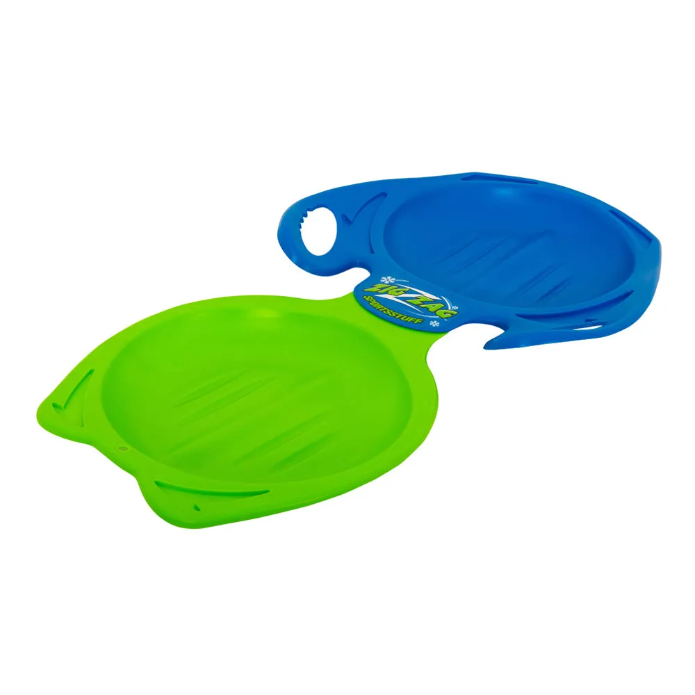 Zig-Zag Steering Sled | 1 Rider Plastic Snow Sled